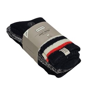 Hunter Socks Black Multi Women's Cozy Socks 4 Pairs Gift Classic Preppy Winter
